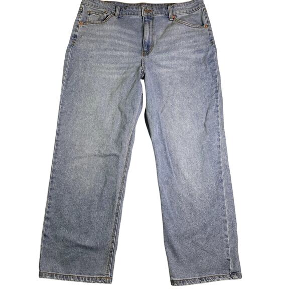 Wild Fable Jeans Women's 16 Light Wash High Rise Straight Leg Ankle Mom Jeans - Picture 1 of 9